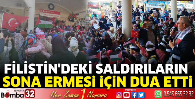Filistin'deki saldırıların sona ermesi için dua etti