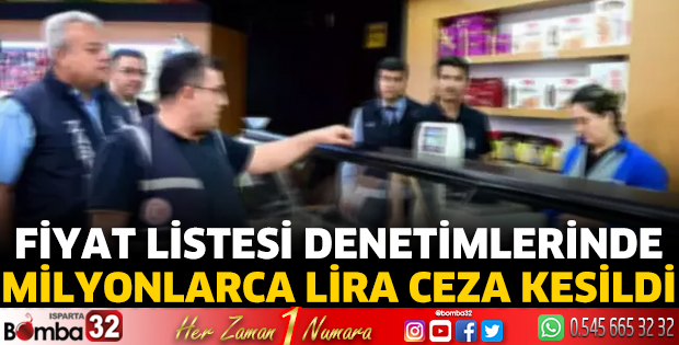 Fiyat listesi denetimlerinde idari para cezası