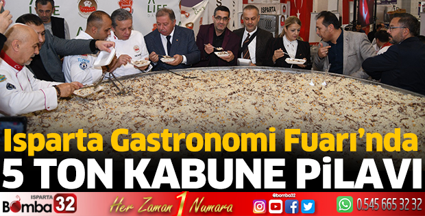 Fuarda 5 ton kabune pilavı yapıldı
