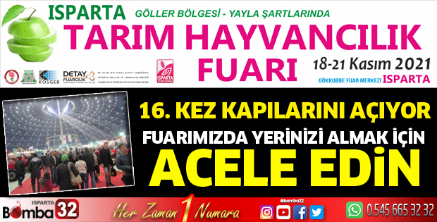 Fuarda yerinizi almak için acele edin
