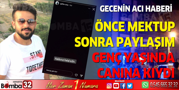 Gaffar Ataş, intihar ederek yaşamına son verdi