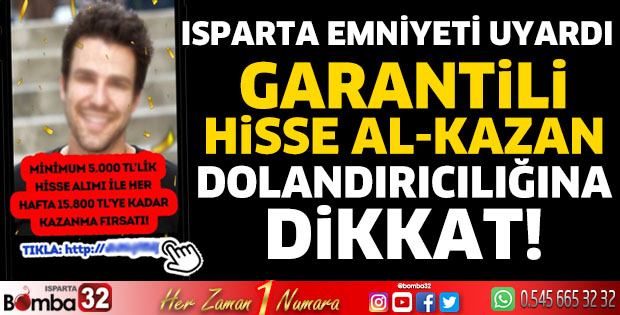 Garantili hisse al-kazan Dolandırıcılığına dikkat!