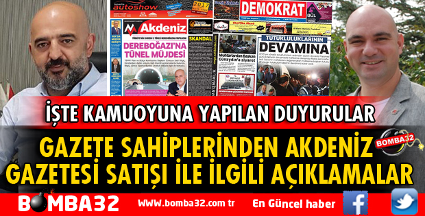 GAZETE SAHİPLERİNDEN AÇIKLAMALAR 