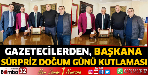 Gazetecilerden, Başkan Başdeğirmen’e sürpriz doğum günü kutlaması
