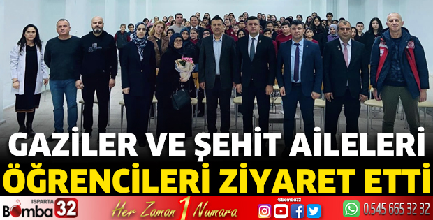 Gaziler ve şehit aileleri, öğrencileri ziyaret etti  