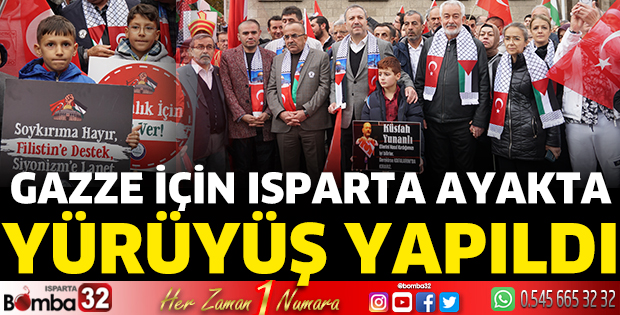 Gazze için Isparta ayakta