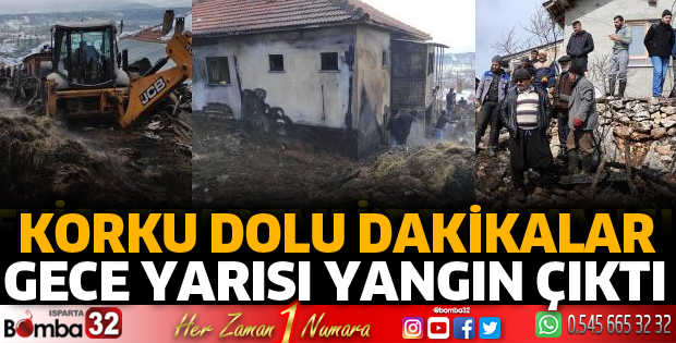 Gece yarısı yangın korkuttu