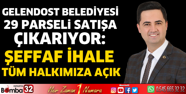Gelendost Belediyesi 29 parseli satışa çıkarıyor: