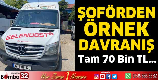 Gelendost Seyahat şoföründen örnek davranış