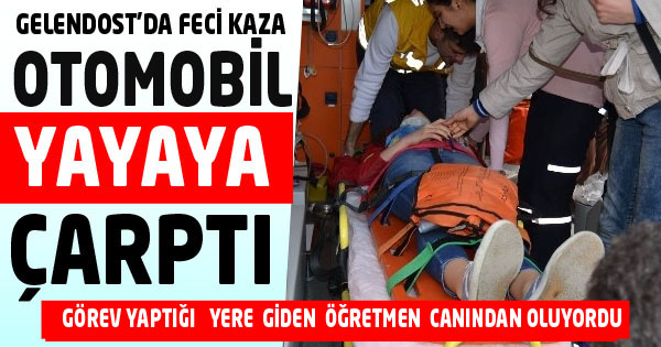 GELENDOST’DA TRAFİK KAZASI 1 YARALI