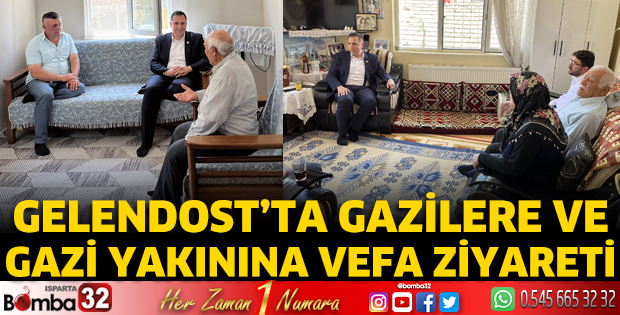 Gelendost’ta gazilere ve gazi yakınına vefa ziyareti