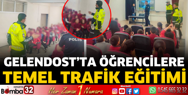 Gelendost’ta Öğrencilere Temel Trafik Eğitimi