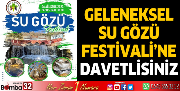 Geleneksel 'Su Gözü Festivali'ne davetlisiniz