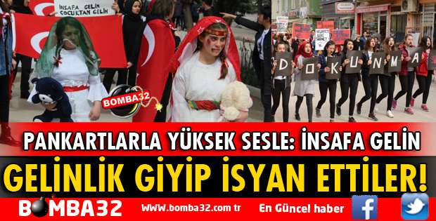 GELİNLİK GİYİP HEP BİRLİKTE İSYAN ETTİLER