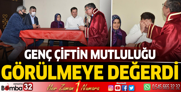 Genç çiftin mutluluğu görülmeye değerdi