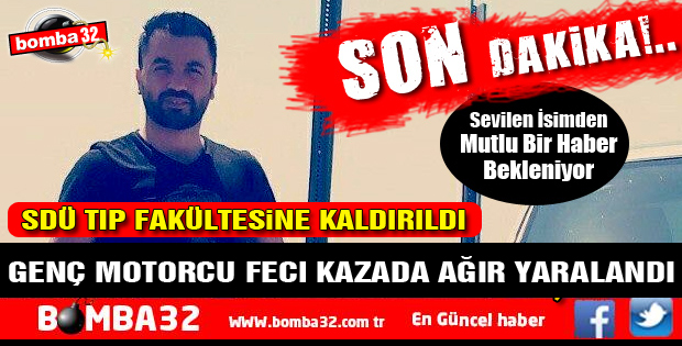 GENÇ MOTORCU BARİYERLERE ÇARPTI DURUMU AĞIR