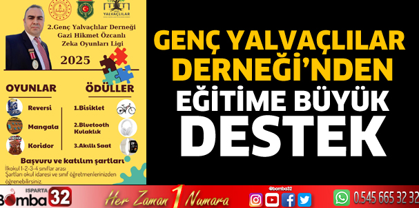 Genç Yalvaçlılar Derneği'nden eğitime büyük destek 