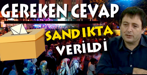 Gereken cevap sandıkta verildi