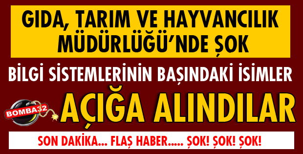 GIDA, TARIM VE HAYVANCILIK İL MÜDÜRLÜĞÜ'NDE İŞTE AÇIĞA ALINANLAR