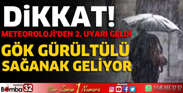 Gök gürültülü sağanak geliyor