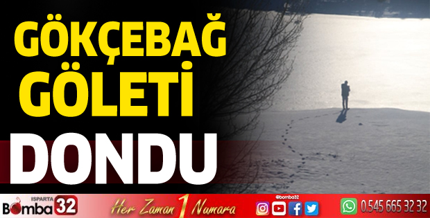 Gökçebağ göleti dondu