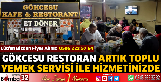 Gökcesu Restoran Artık Toplu Yemek Servisi ile Hizmetinizde