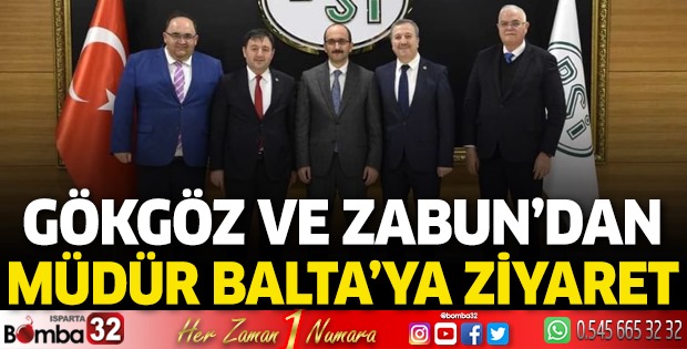 Gökgöz ve Zabun’dan müdür Balta’ya ziyaret 