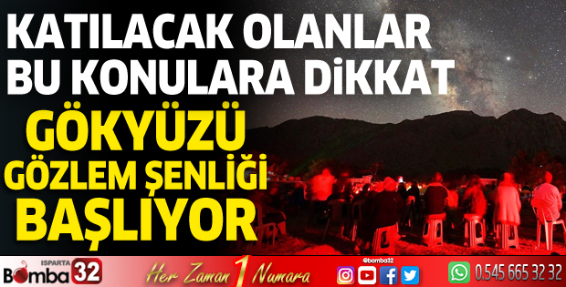 Gökyüzü Gözlem Şenliği bugün yapılacak