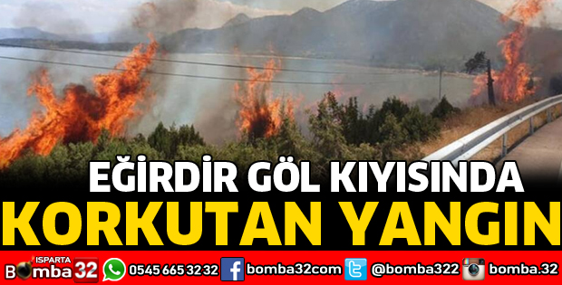 GÖL KIYISINDA KORKUTAN YANGIN