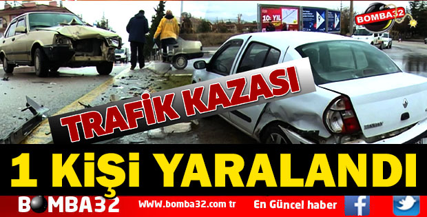 GÖLCÜK CADDESİNDE 2 ARAÇ BİRBİRİNE GİRDİ