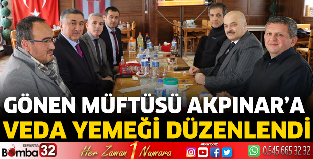 Gönen Müftüsü Akpınar’a veda yemeği düzenlendi