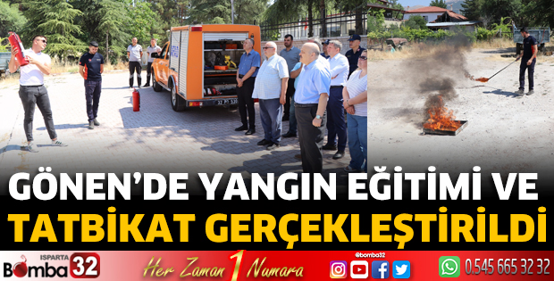 Gönen’de Yangın Eğitimi ve Tatbikat Gerçekleştirildi