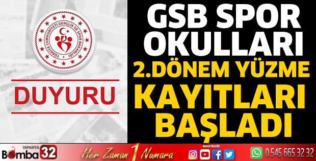GSB Spor Okulları 2.dönem yüzme kayıtları başladı