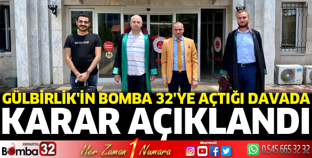 Gülbirlik'in Bomba 32'ye açtığı davada karar açıklandı