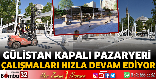 Gülistan kapalı pazaryeri çalışmaları hızla devam ediyor