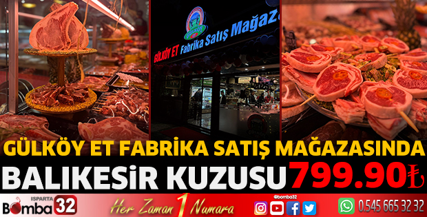 Gülköy Et Fabrika Satış Mağazasında Balıkesir Kuzusu 799.90 TL