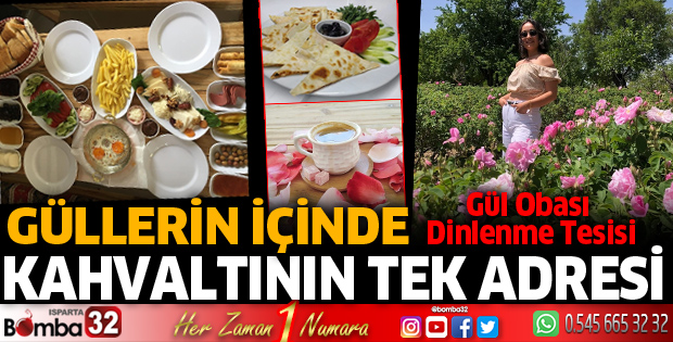 Güllerin içinde kahvaltının tek adresi