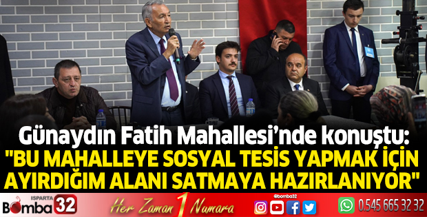 Günaydın Fatih Mahallesi’nde konuştu