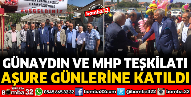 GÜNAYDIN VE MHP YÖNETİCİLERİ AŞURE ETKİNLİKLERİNİ KATILDI