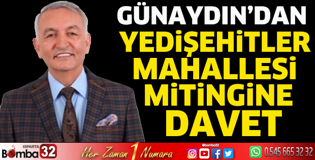 Günaydın'dan mitinge davet