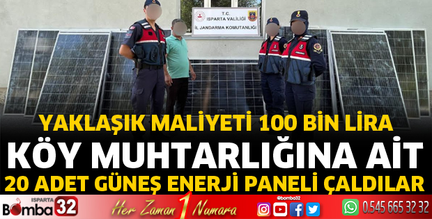 Güneş enerjisi panellerini çaldılar