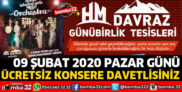 GÜNÜBİRLİK TESİSTE HALKA AÇIK ÜCRETSİZ KONSER
