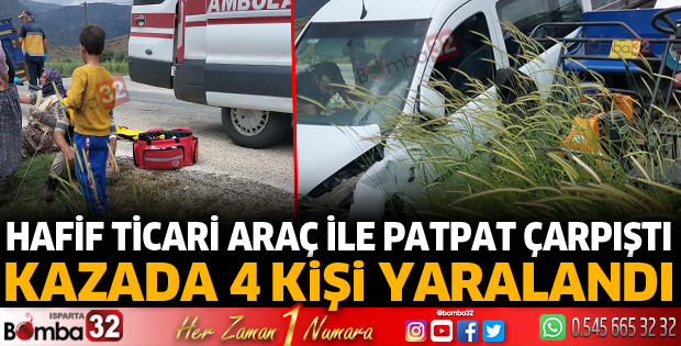Hafif ticari araç ile pat pat çarpıştı