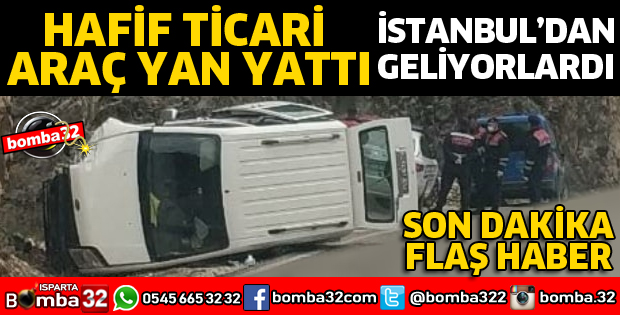HAFİF TİCARİ ARAÇ YAN YATTI