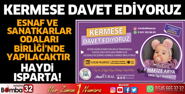 Hafize Arya bebek için kermes düzenleniyor