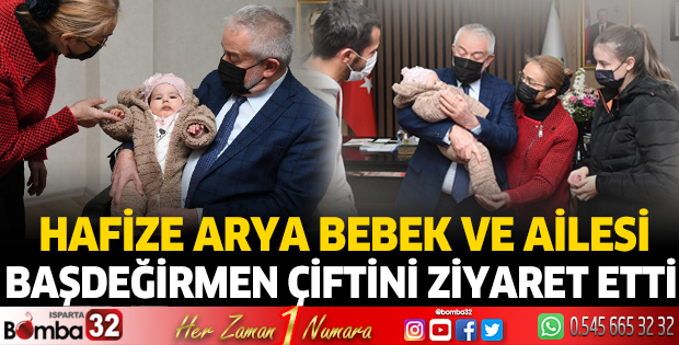 Hafize Arya bebek ve ailesi Başdeğirmen çiftini ziyaret etti