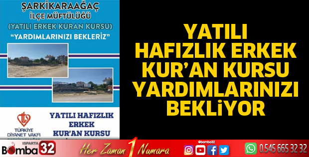 Hafızlık Erkek Kur’an Kursu inşaatı sürüyor