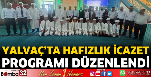 Hafızlık icazet programı düzenlendi