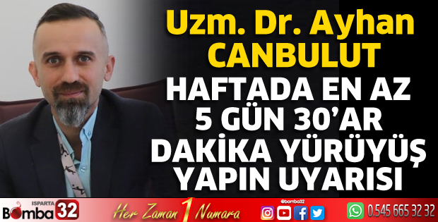 Haftada en az 5 gün 30’ar dakika yürüyüş yapın