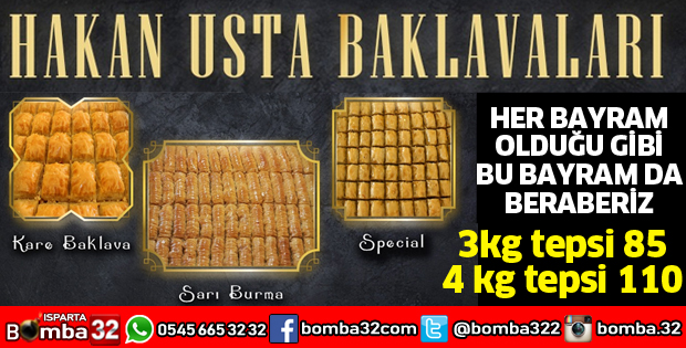 HAKAN USTA BAKLAVALARI BAYRAM ÖNCESİ SİPARİŞ ALIYOR